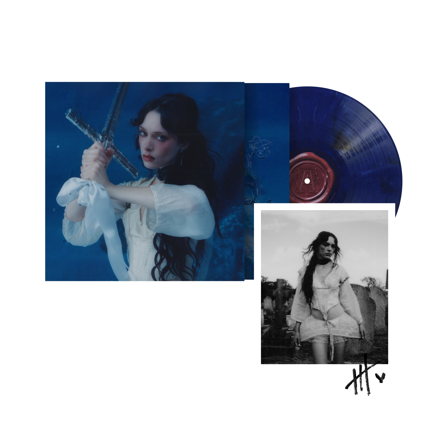Cruel World Alt Art Blue Vinyl + Signed Print - Holly Humberstone