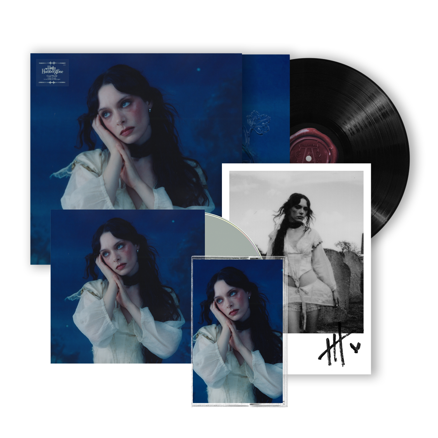 Cruel World Vinyl, CD, Cassette + Signed Print Bundle - Holly