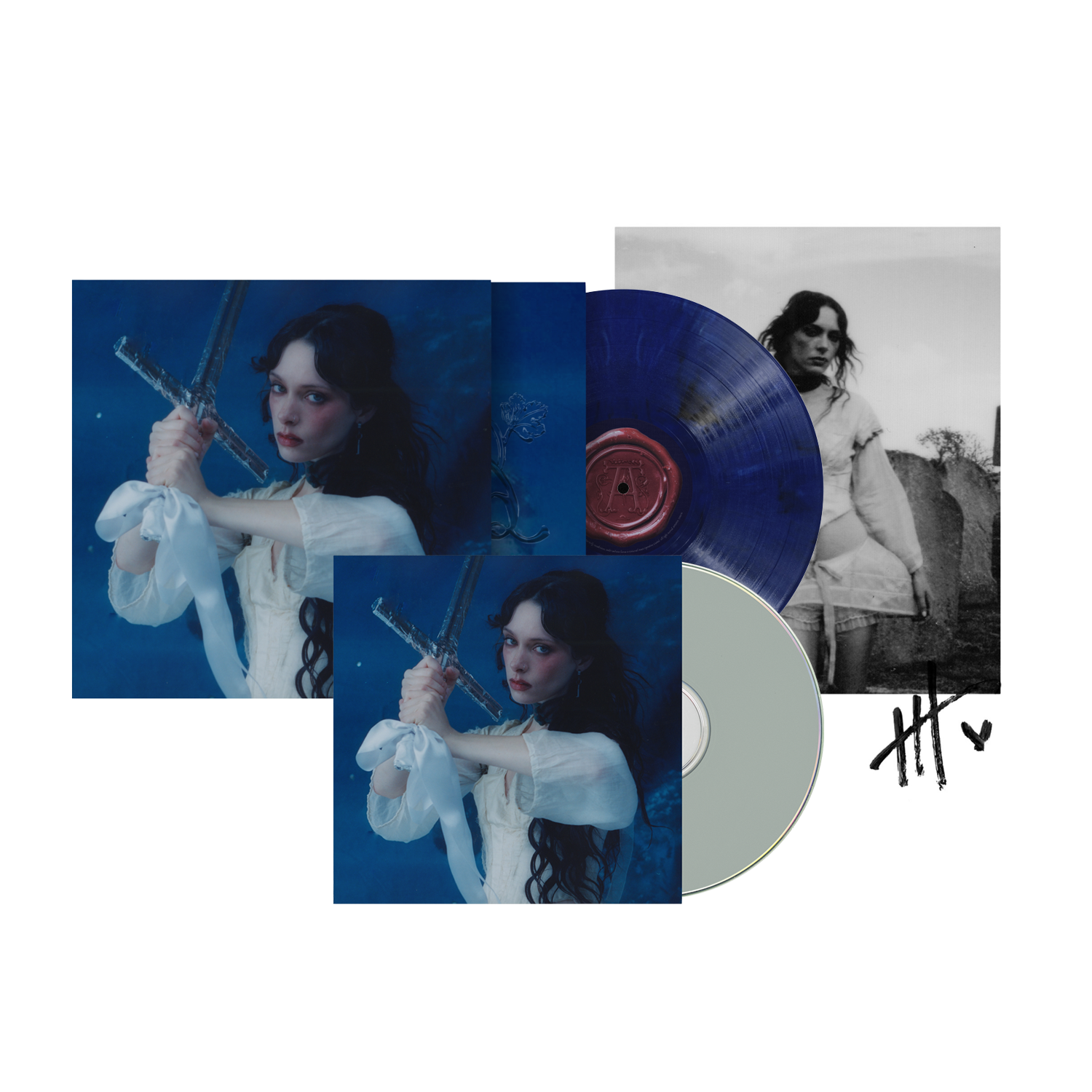 Cruel World Alt Art Blue Vinyl, Alt Art CD + Signed Print Bundle